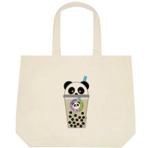 bengbuPANDA 100% Cotton Canvas Big Tote Bag